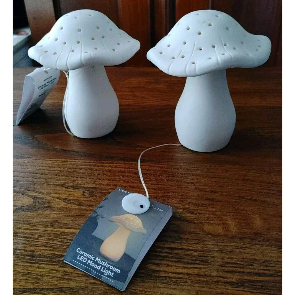 Merkury Mushroom LED Night Light Bedside Light Glowing